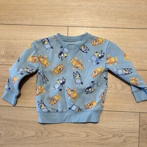 Jumping Beans Bluey Character Kids' Sweatshirt - Light Blue and Orange 2T